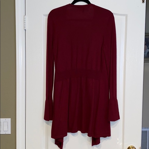 White House Black Market Cardigan Sweater M Red - Picture 7 of 8